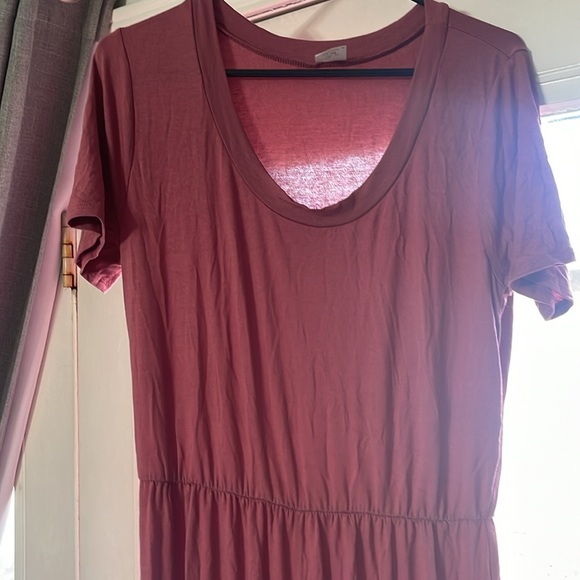 Zig Zag Stripe rose/mauve romper, short sleeve cropped wide legs sz Medium - Picture 3 of 11